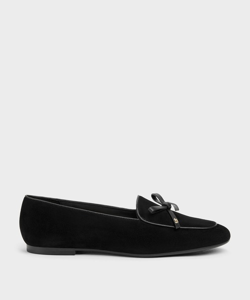 CHARLES & KEITH（チャールズ & キース）の「レザー＆スエード ボウ ローファー（ローファー・レディース・ブラック系その他2/ブラウン・24.5cm/23.5cm/23cm）」の2枚目の写真