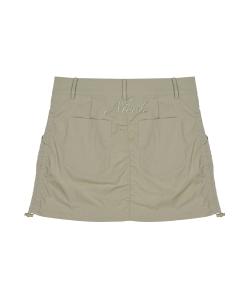 NICK&NICOLE(ニックアンドニコール)の「NICOLE SHIRRING MINI SKIRT_BEIGE(スカート・レディース・その他・SMALL/MEDIUM/LARGE)」の3枚目の写真