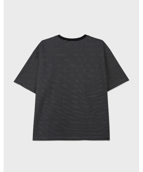WORK ON BODY OFF（ワークオンボディオフ）の「マレ コットン ヘンリーネック 半袖Tシャツ [ブラック ホワイト]（Tシャツ/カットソー・メンズ・ブラック×ホワイト・MEDIUM/LARGE/X-LARGE）」の9枚目の写真