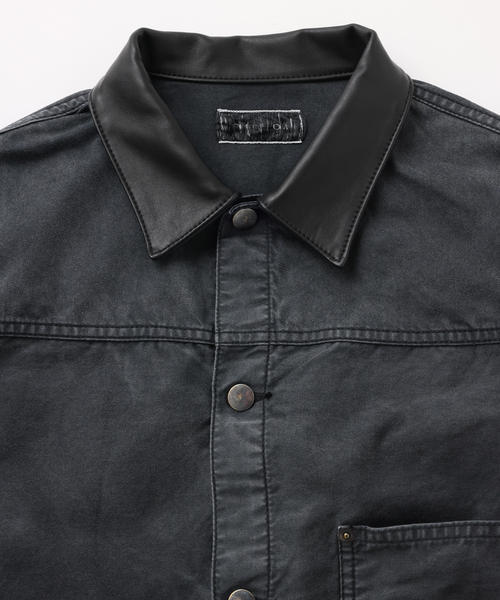UNFOLLOW(アンフォロー)の「【FOLL / フォル】vintage washed wardrobe blouson(その他アウター・メンズ・ベージュ/ブラック・3/2)」の3枚目の写真