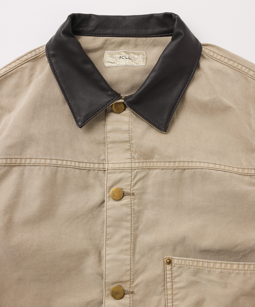 UNFOLLOW(アンフォロー)の「【FOLL / フォル】vintage washed wardrobe blouson(その他アウター・メンズ・ベージュ/ブラック・3/2)」の5枚目の写真