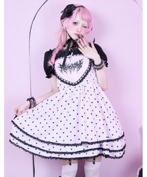 Heart tiered babydoll one piece