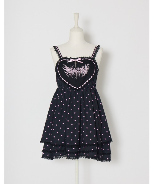 AVENCHUMU(アバンチュウム)の「Heart tiered babydoll one piece(ワンピース・レディース・ブラック/ホワイト×ピンク/ブラック×ピンク・FREE)」の21枚目の写真