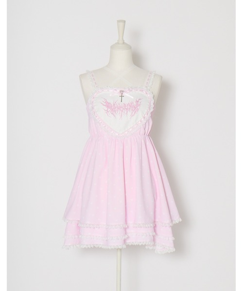 AVENCHUMU(アバンチュウム)の「Heart tiered babydoll one piece(ワンピース・レディース・ブラック/ホワイト×ピンク/ブラック×ピンク・FREE)」の20枚目の写真