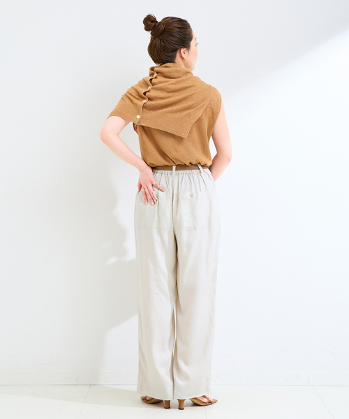 Simplicite(サンプリシテ)の「《追加7》手洗い可 / セルロースワイドパンツ(その他パンツ・レディース・カーキ/ブルー系その他/ベージュ系その他/ブラック・FREE)」の9枚目の写真