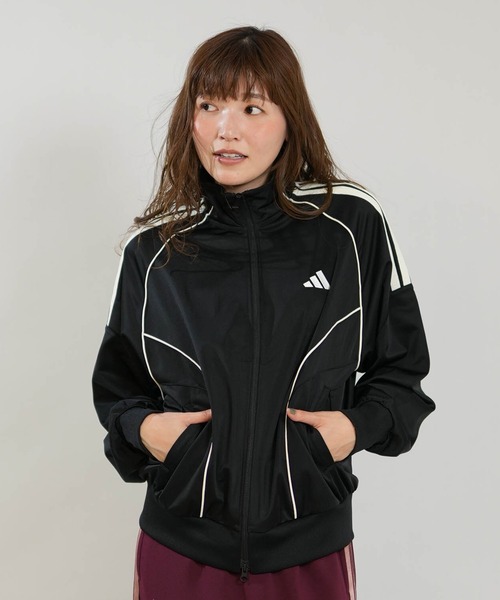 adidas(アディダス)の「adidas/アディダス トラックジャケット GY062(スウェット・レディース・マルーン/ブラック×ホワイト/ダークブラウン・L/M)」の1枚目の写真