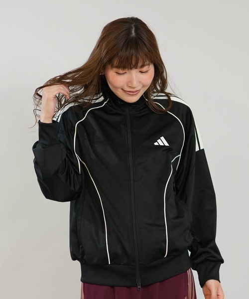 adidas(アディダス)の「adidas/アディダス トラックジャケット GY062(スウェット・レディース・マルーン/ブラック×ホワイト/ダークブラウン・L/M)」の4枚目の写真