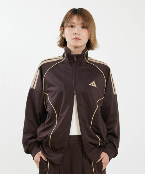 adidas(アディダス)の「adidas/アディダス トラックジャケット GY062(スウェット・レディース・マルーン/ブラック×ホワイト/ダークブラウン・L/M)」の9枚目の写真