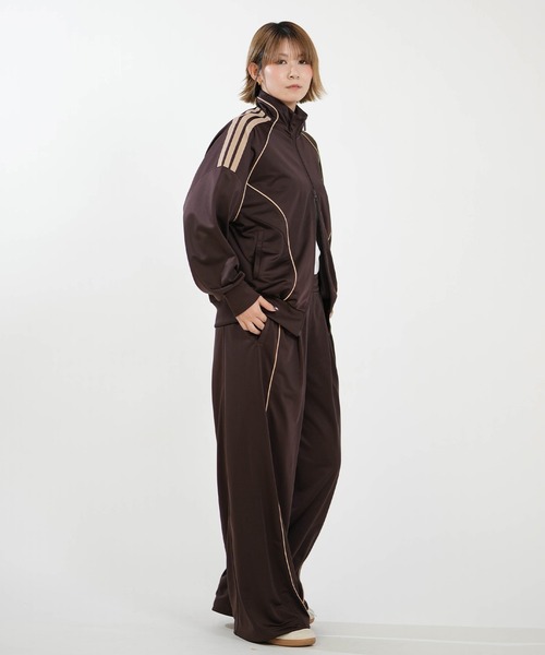 adidas(アディダス)の「adidas/アディダス トラックジャケット GY062(スウェット・レディース・マルーン/ブラック×ホワイト/ダークブラウン・L/M)」の13枚目の写真