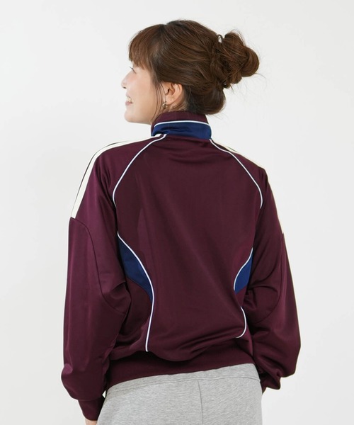 adidas(アディダス)の「adidas/アディダス トラックジャケット GY062(スウェット・レディース・マルーン/ブラック×ホワイト/ダークブラウン・L/M)」の21枚目の写真