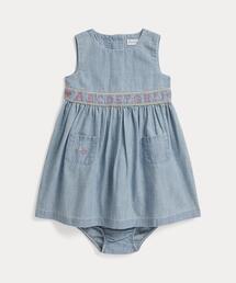 POLO RALPH LAUREN CHILDRENSWEAR（ポロ ラルフ ローレン チルドレンズウェア）の「スリーブレス シャンブレー ドレス & ブルマー（その他ベビーウェア）」