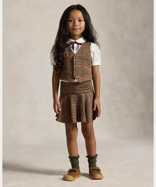 POLO RALPH LAUREN CHILDRENSWEAR(ポロ ラルフ ローレン チルドレンズウェア)の「チェック ダブルニット ベスト(ベスト・キッズ・ブラウン・3/4/6)」の2枚目の写真
