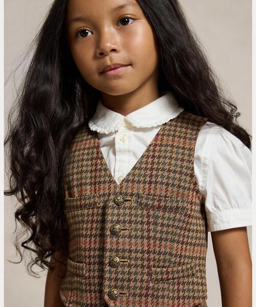 POLO RALPH LAUREN CHILDRENSWEAR(ポロ ラルフ ローレン チルドレンズウェア)の「チェック ダブルニット ベスト(ベスト・キッズ・ブラウン・3/4/6)」の3枚目の写真