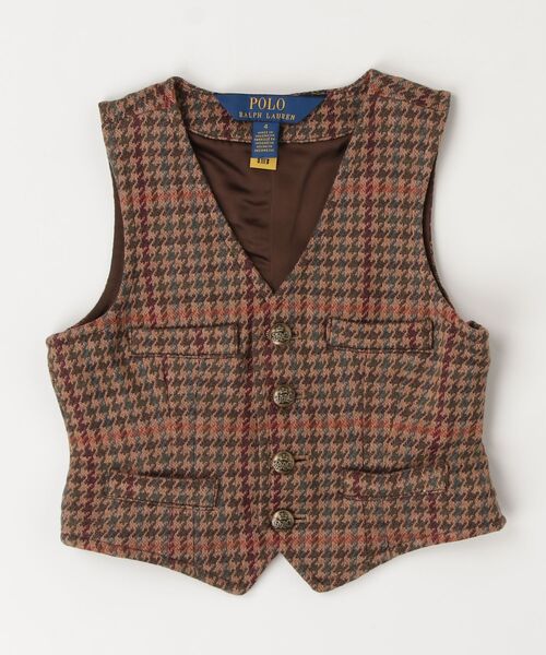 POLO RALPH LAUREN CHILDRENSWEAR(ポロ ラルフ ローレン チルドレンズウェア)の「チェック ダブルニット ベスト(ベスト・キッズ・ブラウン・3/4/6)」の4枚目の写真