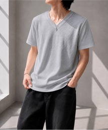 【Bls】 【ZM】【Bling Leads】サーマルワッフル V/N TEE(BL)