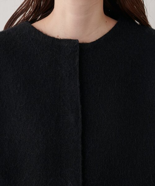 natural couture(ナチュラルクチュール)の「ウール混ニットコート(ノーカラーコート・レディース・チャコールグレー/ブラック/ライトベージュ・FREE)」の20枚目の写真