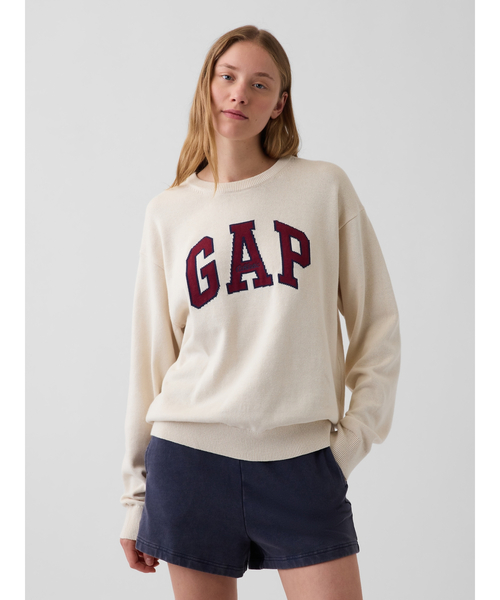 GAP（ギャップ）の「リラックスフィット GAPロゴ インターシャセーター（ニット/セーター・メンズ・ブラック/レッド系その他/ネイビー/グレー/ベージュ・XL/L/M/S/XS）」の3枚目の写真
