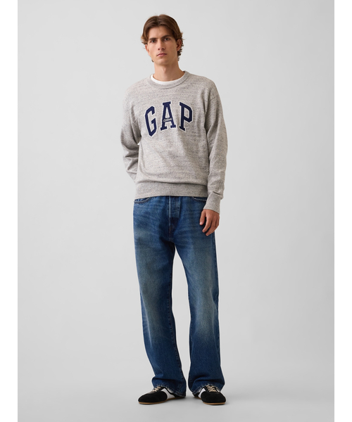GAP（ギャップ）の「リラックスフィット GAPロゴ インターシャセーター（ニット/セーター・メンズ・ブラック/レッド系その他/ネイビー/グレー/ベージュ・XL/L/M/S/XS）」の9枚目の写真