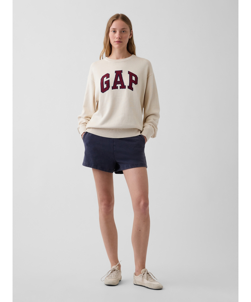 GAP（ギャップ）の「リラックスフィット GAPロゴ インターシャセーター（ニット/セーター・メンズ・ブラック/レッド系その他/ネイビー/グレー/ベージュ・XL/L/M/S/XS）」の11枚目の写真