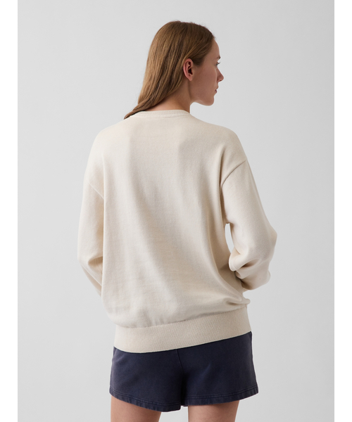GAP（ギャップ）の「リラックスフィット GAPロゴ インターシャセーター（ニット/セーター・メンズ・ブラック/レッド系その他/ネイビー/グレー/ベージュ・XL/L/M/S/XS）」の13枚目の写真