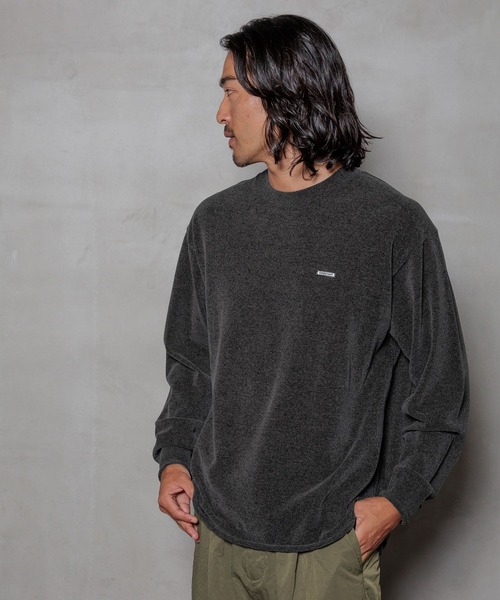 HEREIAM(ヘレイアム)の「【HEREIAM】ユニセックス/ムースモールクルーネックニット(ニット/セーター・メンズ・インディゴブルー/ベージュ系/チャコール・MEDIUM/LARGE)」の6枚目の写真