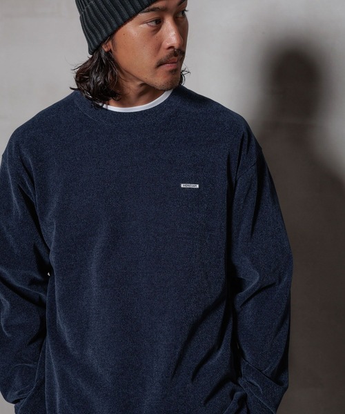 HEREIAM(ヘレイアム)の「【HEREIAM】ユニセックス/ムースモールクルーネックニット(ニット/セーター・メンズ・インディゴブルー/ベージュ系/チャコール・MEDIUM/LARGE)」の21枚目の写真