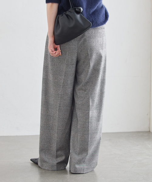 journal standard L'essage（ジャーナルスタンダードレサージュ）の「グレンチェックパンツ（スラックス・レディース・ブラック・38/36）」の8枚目の写真