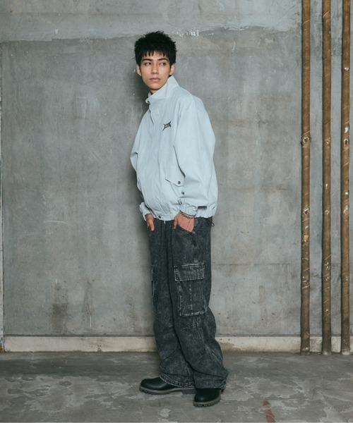 ILL'S(イルズ)の「ACID WASH NYRON BLOUSON / アシッドウォッシュナイロンブルゾン メンズ レディース ユニセックス(ブルゾン・メンズ・ブラック/グレー/ピンク・L/M)」の7枚目の写真