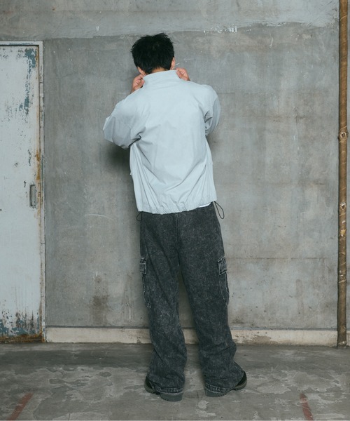 ILL'S(イルズ)の「ACID WASH NYRON BLOUSON / アシッドウォッシュナイロンブルゾン メンズ レディース ユニセックス(ブルゾン・メンズ・ブラック/グレー/ピンク・L/M)」の9枚目の写真