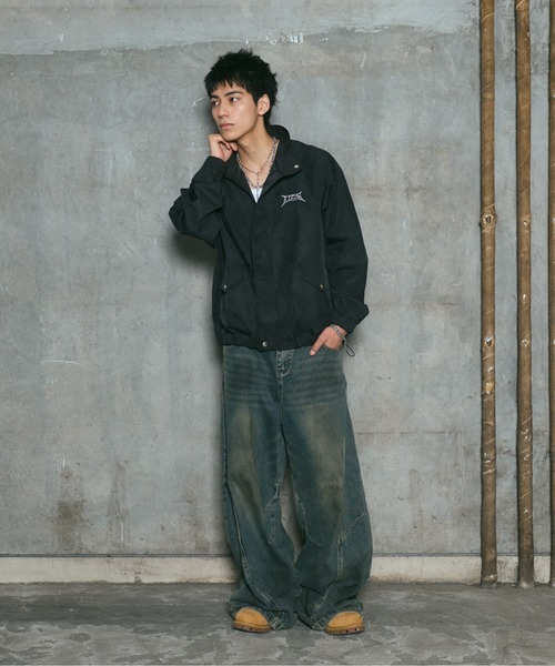 ILL'S(イルズ)の「ACID WASH NYRON BLOUSON / アシッドウォッシュナイロンブルゾン メンズ レディース ユニセックス(ブルゾン・メンズ・ブラック/グレー/ピンク・L/M)」の16枚目の写真
