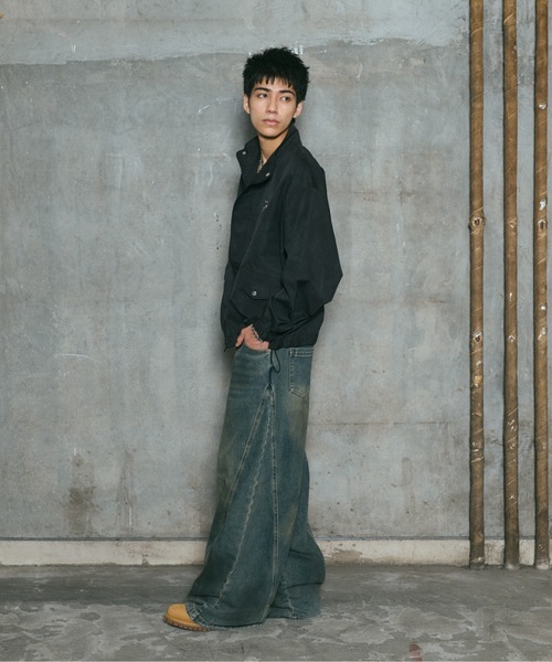 ILL'S(イルズ)の「ACID WASH NYRON BLOUSON / アシッドウォッシュナイロンブルゾン メンズ レディース ユニセックス(ブルゾン・メンズ・ブラック/グレー/ピンク・L/M)」の17枚目の写真