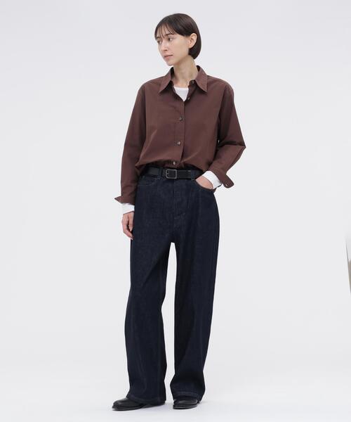 MARGARET HOWELL(マーガレットハウエル)の「FINE COUNT COTTON POPLIN(シャツ/ブラウス・レディース・ブラウン・2/1)」の2枚目の写真