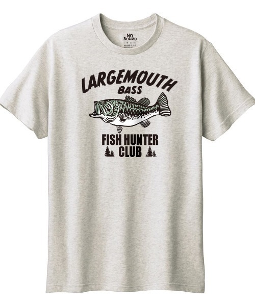 NOBOUND（ノーバウンド）の「NOBOUND（ノーバウンド） 半袖Tシャツ バスイラスト フィッシング プリント レギュラーシルエット トップス カットソー レディース（Tシャツ/カットソー・レディース・ホワイト/イエロー/スミクロ/オートミール・L/M）」の3枚目の写真