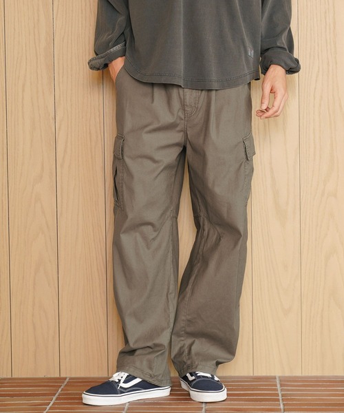 BAYFLOW(ベイフロー)の「【ストレッチ・軽量】ワイドバレルカーゴパンツ(カーゴパンツ・メンズ・ブラック/カーキ/グレー・MEDIUM/LARGE)」の6枚目の写真