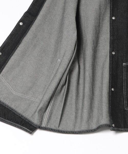 DANTON（ダントン）の「Men's Denim Coverall Blouson（ダウンジャケット/コート・メンズ・ブラック/ダークインディゴブルー・44/40/38/42）」の3枚目の写真