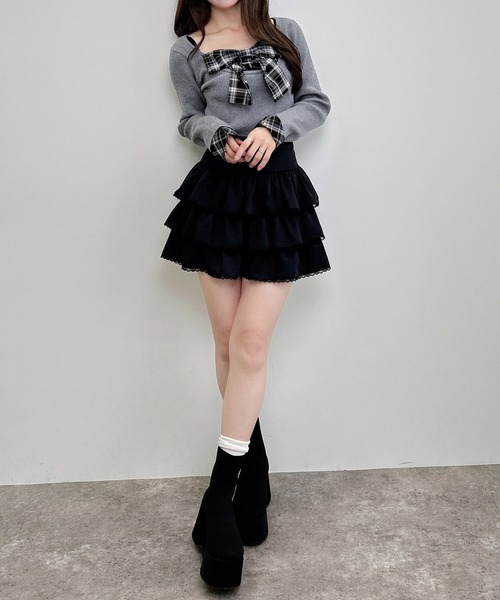 INGNI(イング)の「レース付フリルミニスカパン(スカート・レディース・ホワイト×ホワイト/ベージュ系1/ブラック×ブラック・FREE)」の18枚目の写真