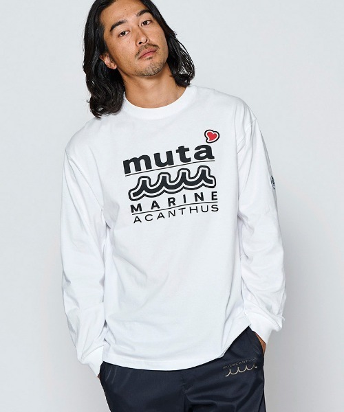 ACANTHUS(アカンサス)の「mlt5844- W-name logo L-S tee ロゴカットソー(MA2727)(Tシャツ/カットソー・メンズ・ホワイト/ネイビー/ブラック・XL/L/M/S)」の5枚目の写真