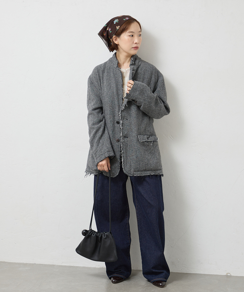 JANE SMITH / JOHN SMITH(ジェーンスミスジョンスミス)の「JANE SMITH/ジェーンスミス GARMENT WASHED SILKNEP TWEED ジャケット(テーラードジャケット・レディース・グレー・38)」の6枚目の写真
