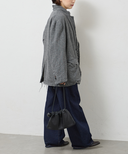 JANE SMITH / JOHN SMITH(ジェーンスミスジョンスミス)の「JANE SMITH/ジェーンスミス GARMENT WASHED SILKNEP TWEED ジャケット(テーラードジャケット・レディース・グレー・38)」の14枚目の写真