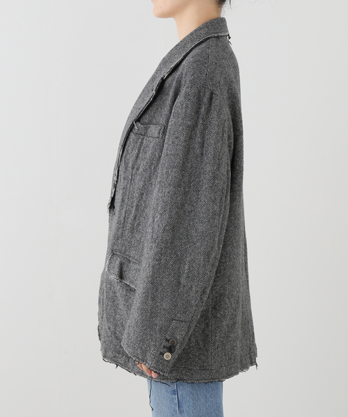 JANE SMITH / JOHN SMITH(ジェーンスミスジョンスミス)の「JANE SMITH/ジェーンスミス GARMENT WASHED SILKNEP TWEED ジャケット(テーラードジャケット・レディース・グレー・38)」の16枚目の写真