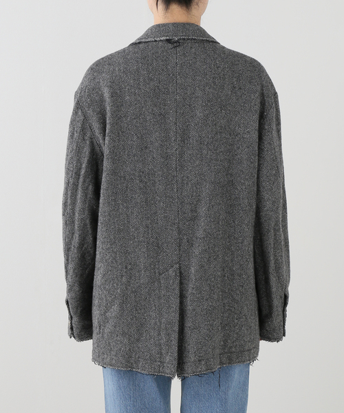 JANE SMITH / JOHN SMITH(ジェーンスミスジョンスミス)の「JANE SMITH/ジェーンスミス GARMENT WASHED SILKNEP TWEED ジャケット(テーラードジャケット・レディース・グレー・38)」の17枚目の写真