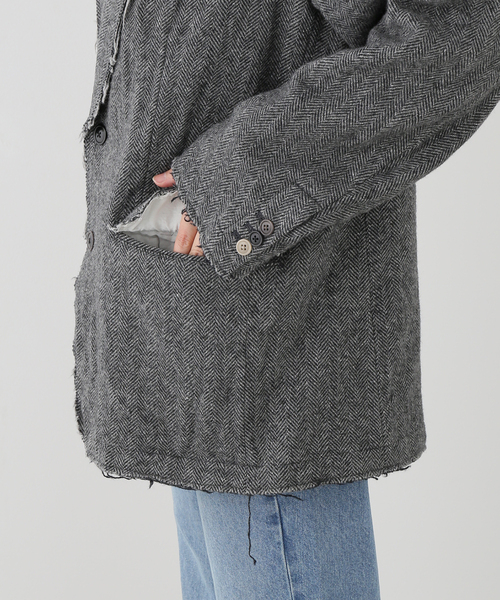 JANE SMITH / JOHN SMITH(ジェーンスミスジョンスミス)の「JANE SMITH/ジェーンスミス GARMENT WASHED SILKNEP TWEED ジャケット(テーラードジャケット・レディース・グレー・38)」の19枚目の写真