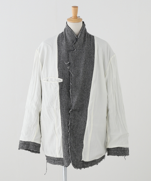 JANE SMITH / JOHN SMITH(ジェーンスミスジョンスミス)の「JANE SMITH/ジェーンスミス GARMENT WASHED SILKNEP TWEED ジャケット(テーラードジャケット・レディース・グレー・38)」の10枚目の写真
