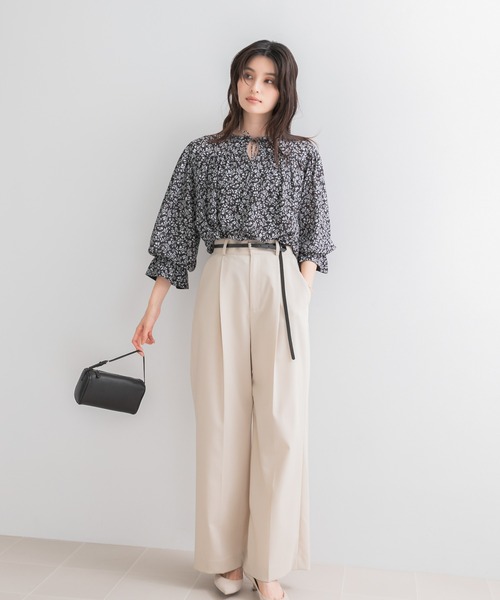 URBAN RESEARCH ROSSO WOMEN（アーバンリサーチ　ロッソ）の「スモールフラワープリントブラウス（シャツ/ブラウス・レディース・ブラック系その他/イエロー・FREE）」の9枚目の写真