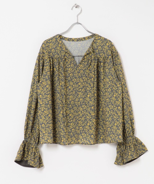 URBAN RESEARCH ROSSO WOMEN（アーバンリサーチ　ロッソ）の「スモールフラワープリントブラウス（シャツ/ブラウス・レディース・ブラック系その他/イエロー・FREE）」の22枚目の写真