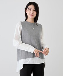 ベスト付ブラウス