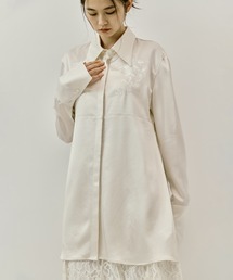 【FETICO/フェティコ】《STUDIOUS別注》 EMBROIDERY SATIN SHIRT