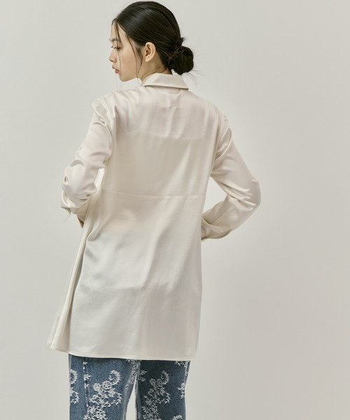 FETICO(フェティコ)の「【FETICO/フェティコ】《STUDIOUS別注》 EMBROIDERY SATIN SHIRT(シャツ/ブラウス・レディース・ホワイト/ブラック・FREE)」の16枚目の写真
