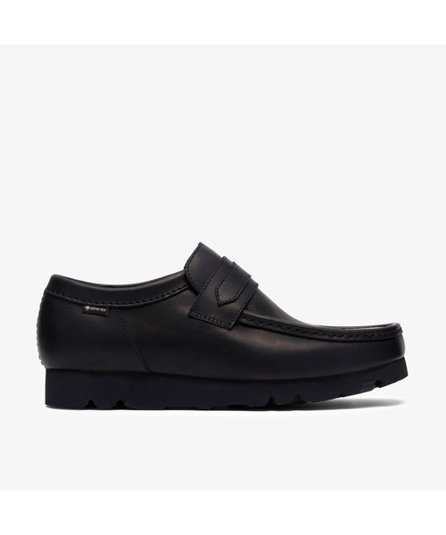 Clarks ブラックレザー シューズ WallaLoaferGTX / ワラローファーゴアテックス （ブラックレザー
