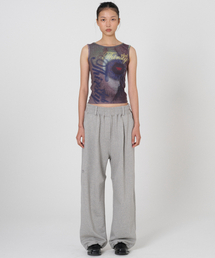 Comfy 2way Overfit sweat pants - Grey